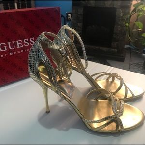 Guess by Marciano Okanarra Gold Multi Leather Stilettos